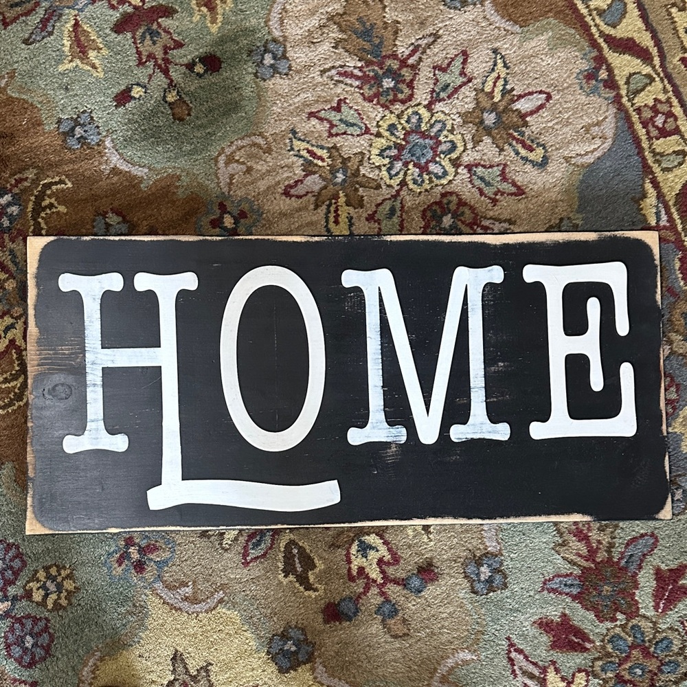 Black and White HOME Sign